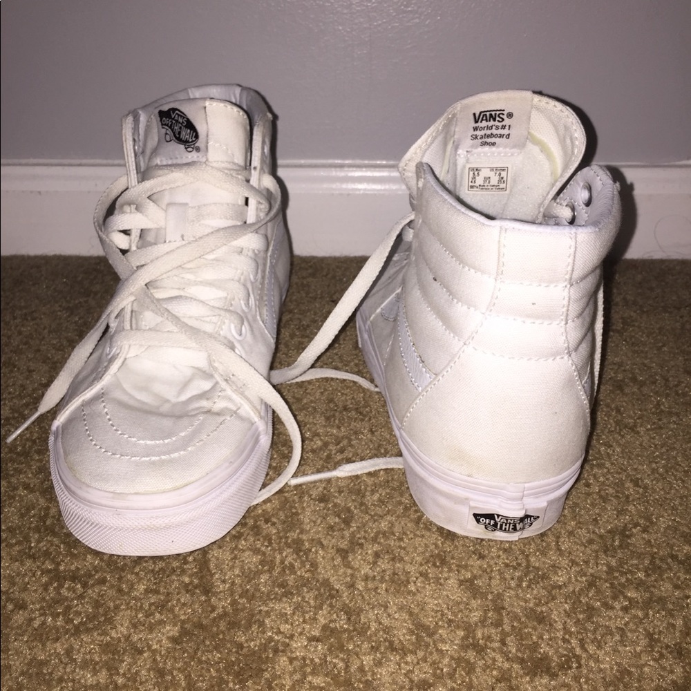 White Vans High Top Classics